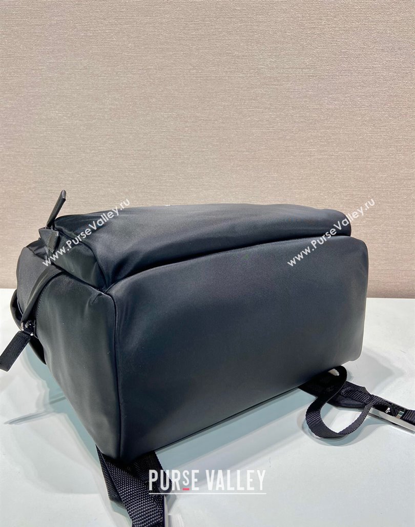 Prada Re-Nylon and Saffiano leather backpack bag 2VZ104 Black 2024 (YZ-240119010)