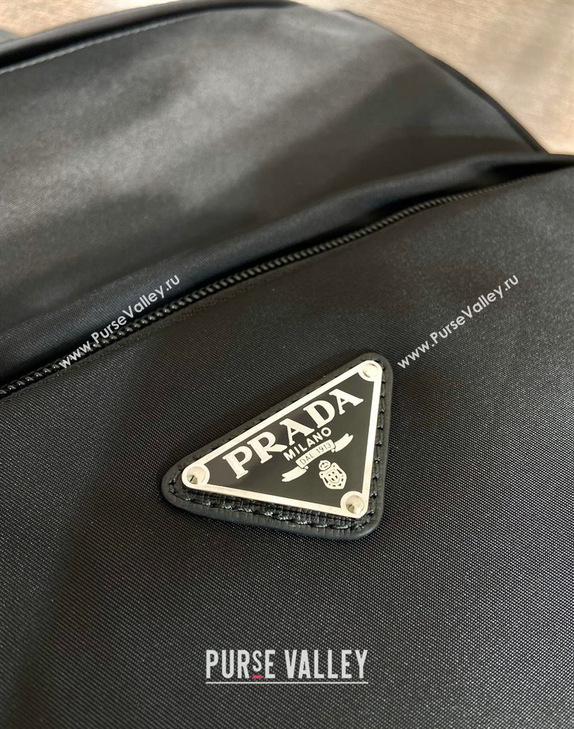 Prada Re-Nylon and Saffiano leather backpack bag 2VZ104 Black 2024 (YZ-240119010)