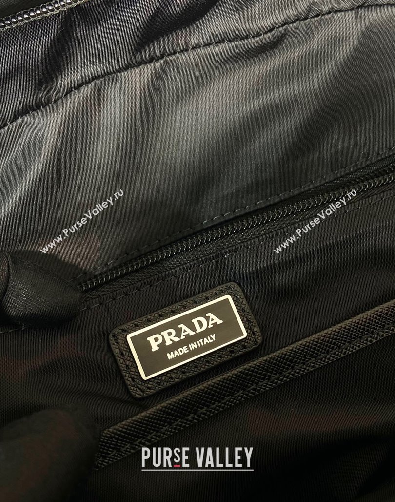 Prada Re-Nylon and Saffiano leather backpack bag 2VZ104 Black 2024 (YZ-240119010)