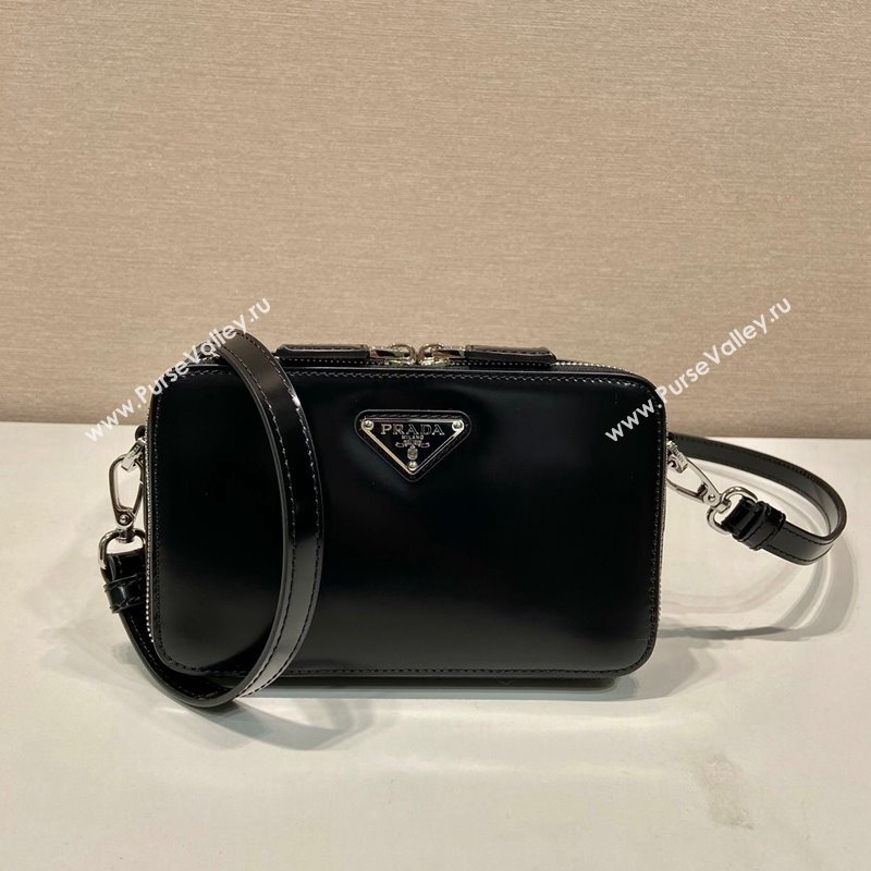 Prada Mens Brique Brushed leather bag 2VH173 Black 2024 (YZ-240119020)