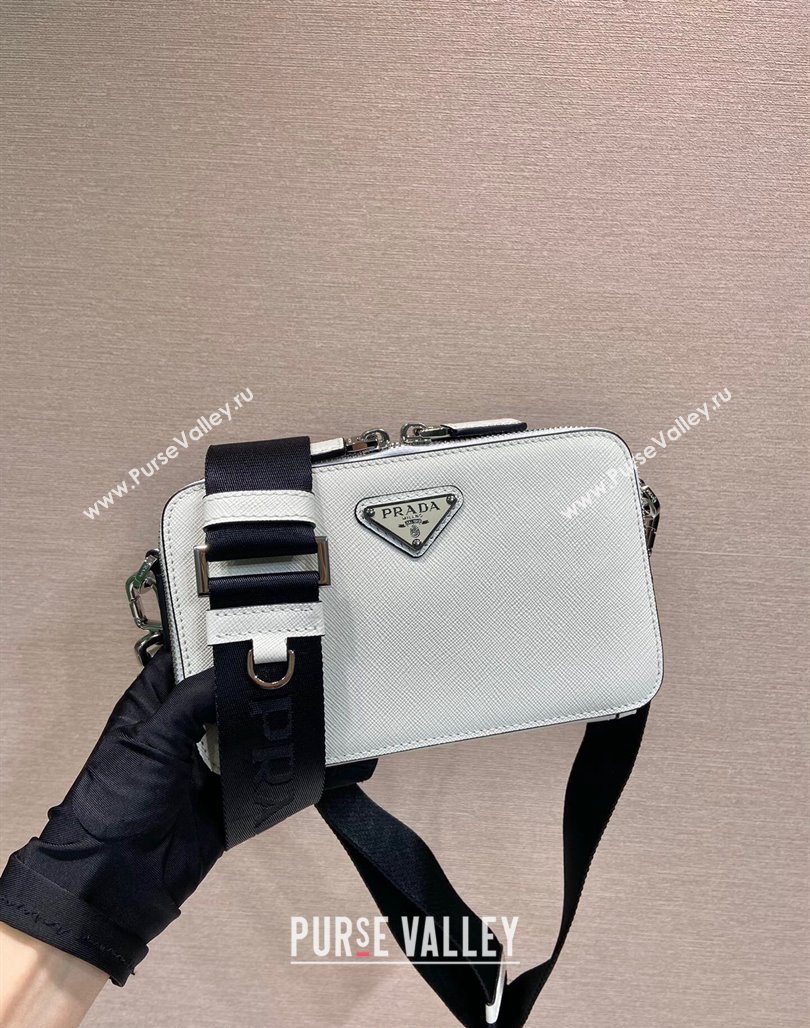 Prada Mens Brique Saffiano leather bag 2VH173 White 2024 (YZ-240119021)