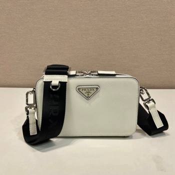 Prada Mens Brique Saffiano leather bag 2VH173 White 2024 (YZ-240119021)