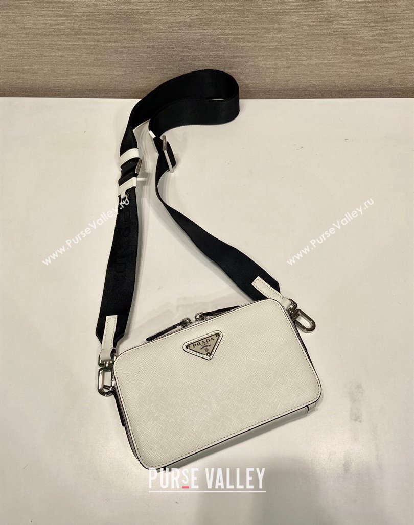 Prada Mens Brique Saffiano leather bag 2VH173 White 2024 (YZ-240119021)