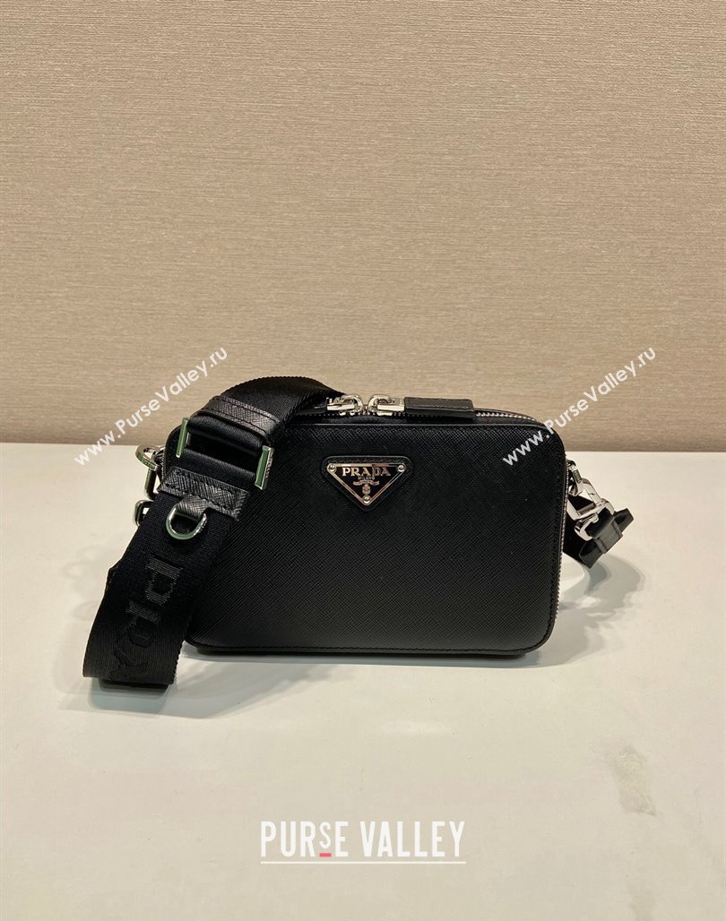 Prada Mens Brique Saffiano leather bag 2VH173 Black 2024 (YZ-240119022)