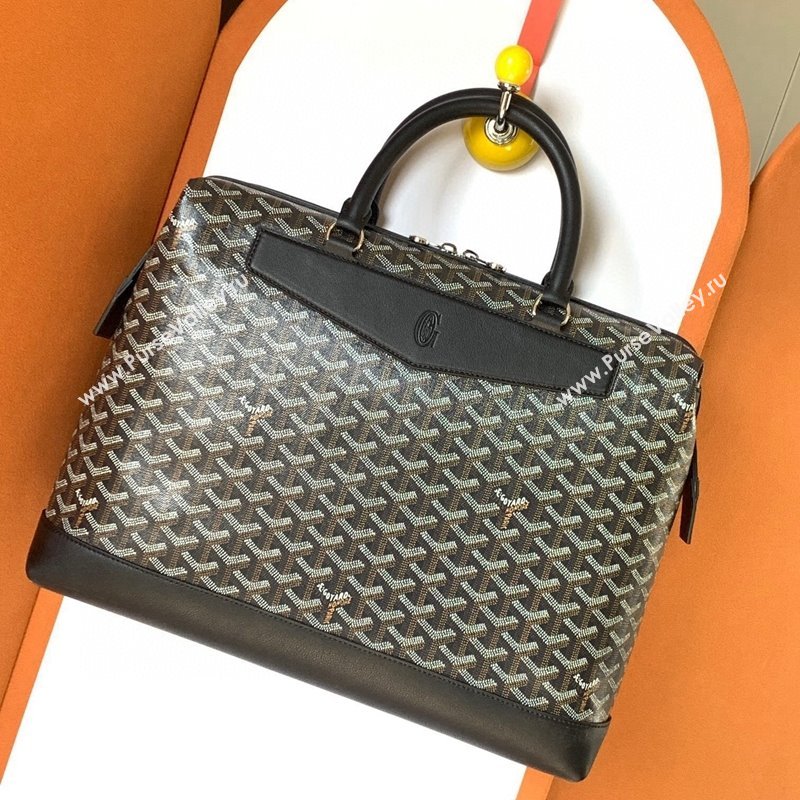 Goyard Cisalpin Briefcases Document Case Top Handle Bag Black 2024 (ZHANG-240119034)