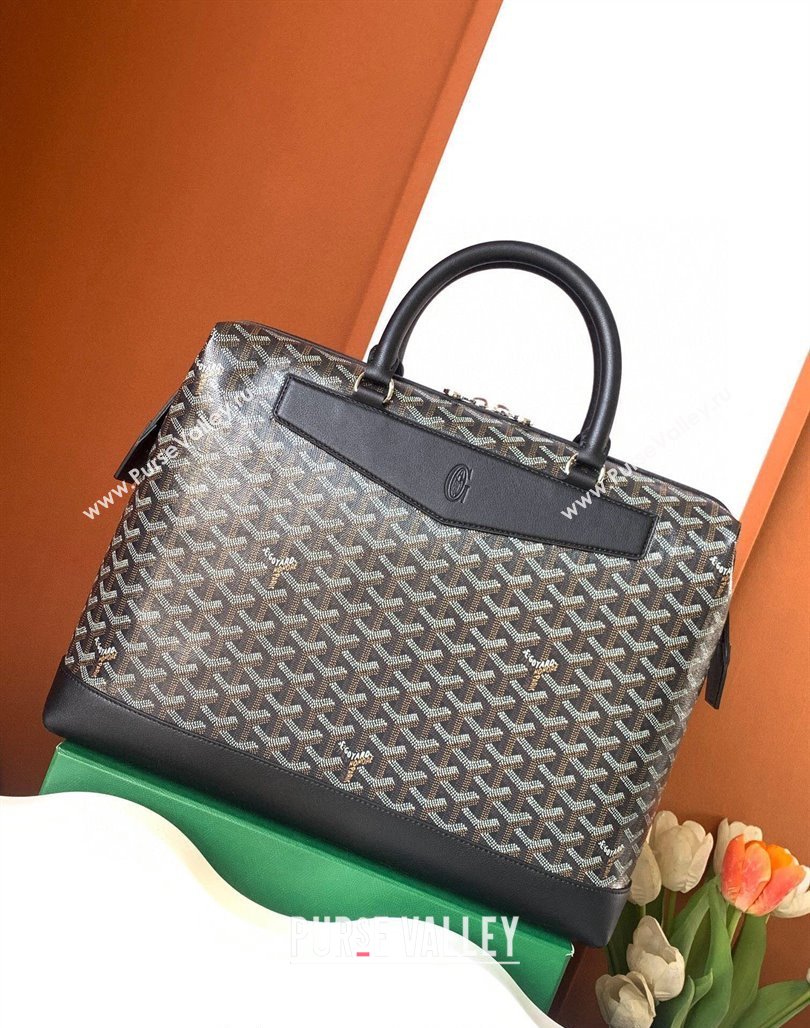 Goyard Cisalpin Briefcases Document Case Top Handle Bag Black 2024 (ZHANG-240119034)