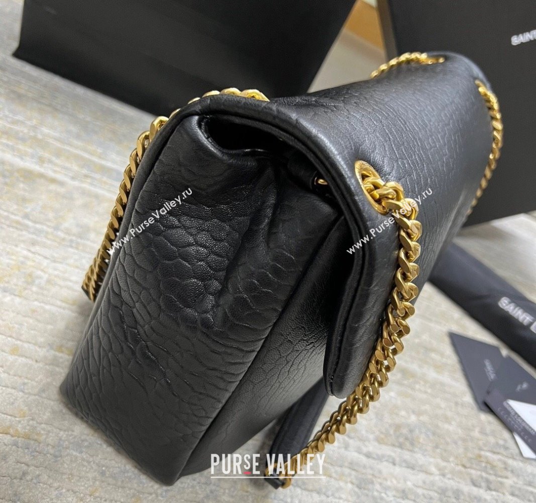 Saint Laurent Calypso Large Bag in Grained Lambskin 777399 Black 2024 (nana-240118102)