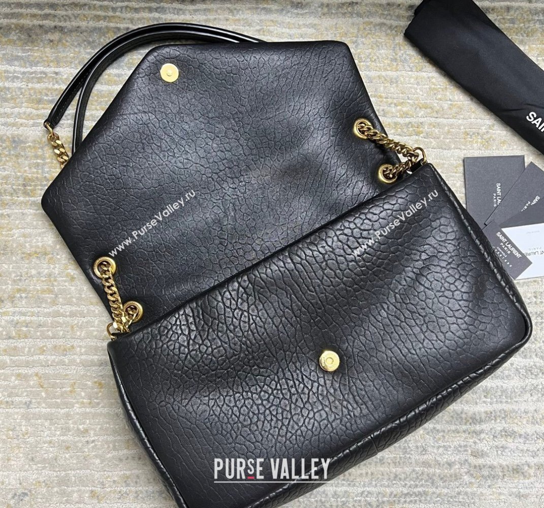 Saint Laurent Calypso Large Bag in Grained Lambskin 777399 Black 2024 (nana-240118102)