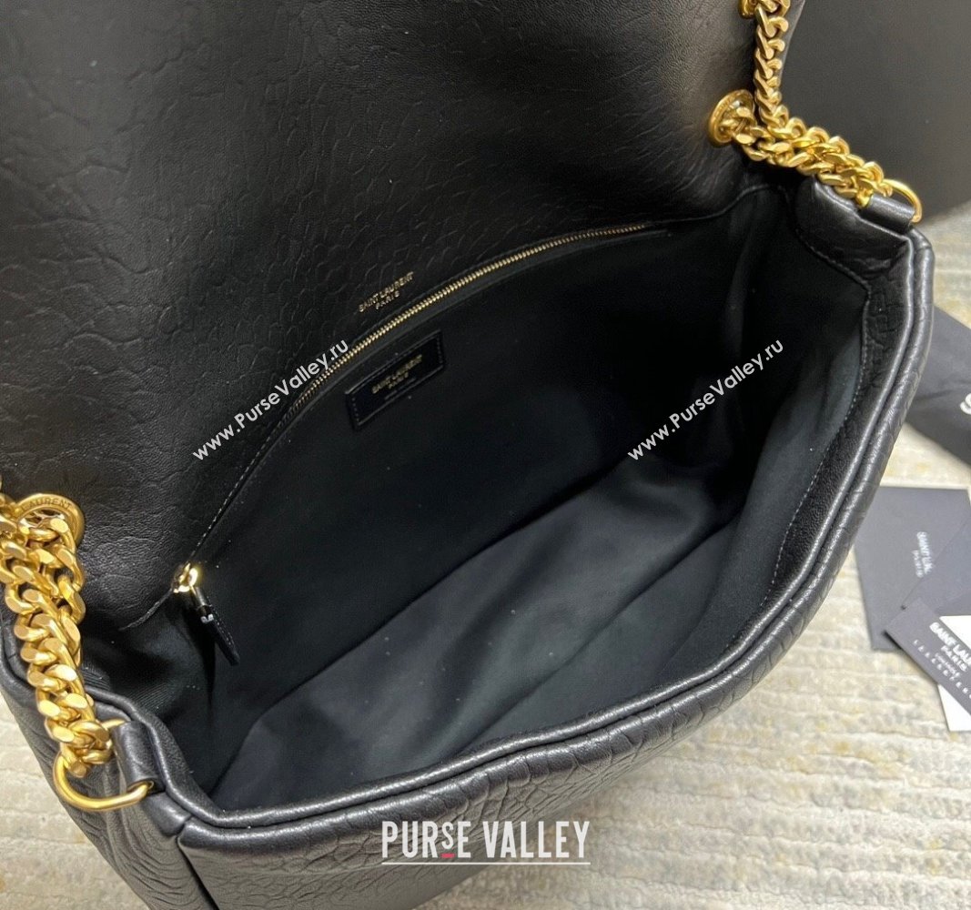 Saint Laurent Calypso Large Bag in Grained Lambskin 777399 Black 2024 (nana-240118102)