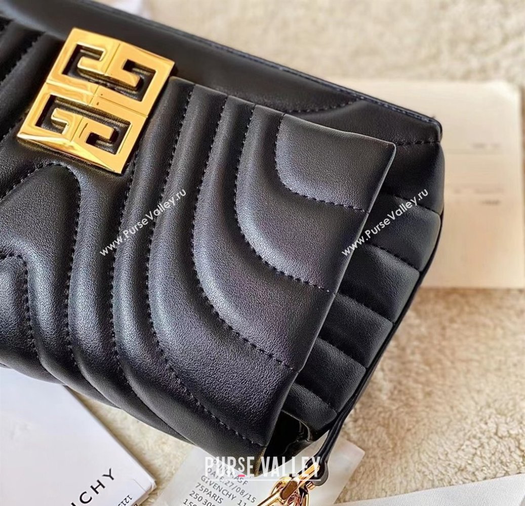 Givenchy Small 4G Soft bag in quilted leather with chain Black 2024 19935 (Ys-240314019)