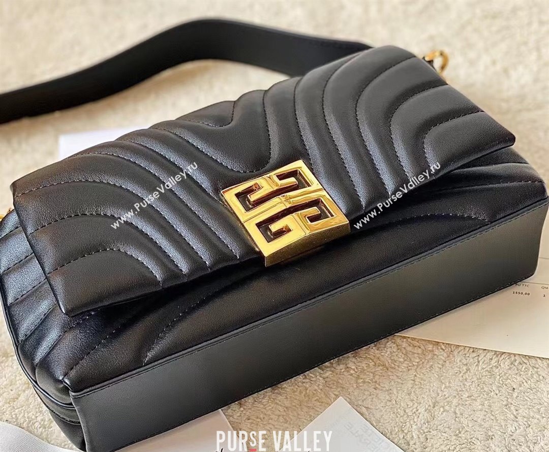 Givenchy Small 4G Soft bag in quilted leather with chain Black 2024 19935 (Ys-240314019)