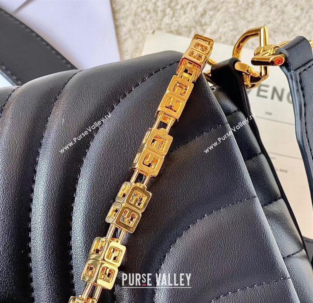 Givenchy Small 4G Soft bag in quilted leather with chain Black 2024 19935 (Ys-240314019)