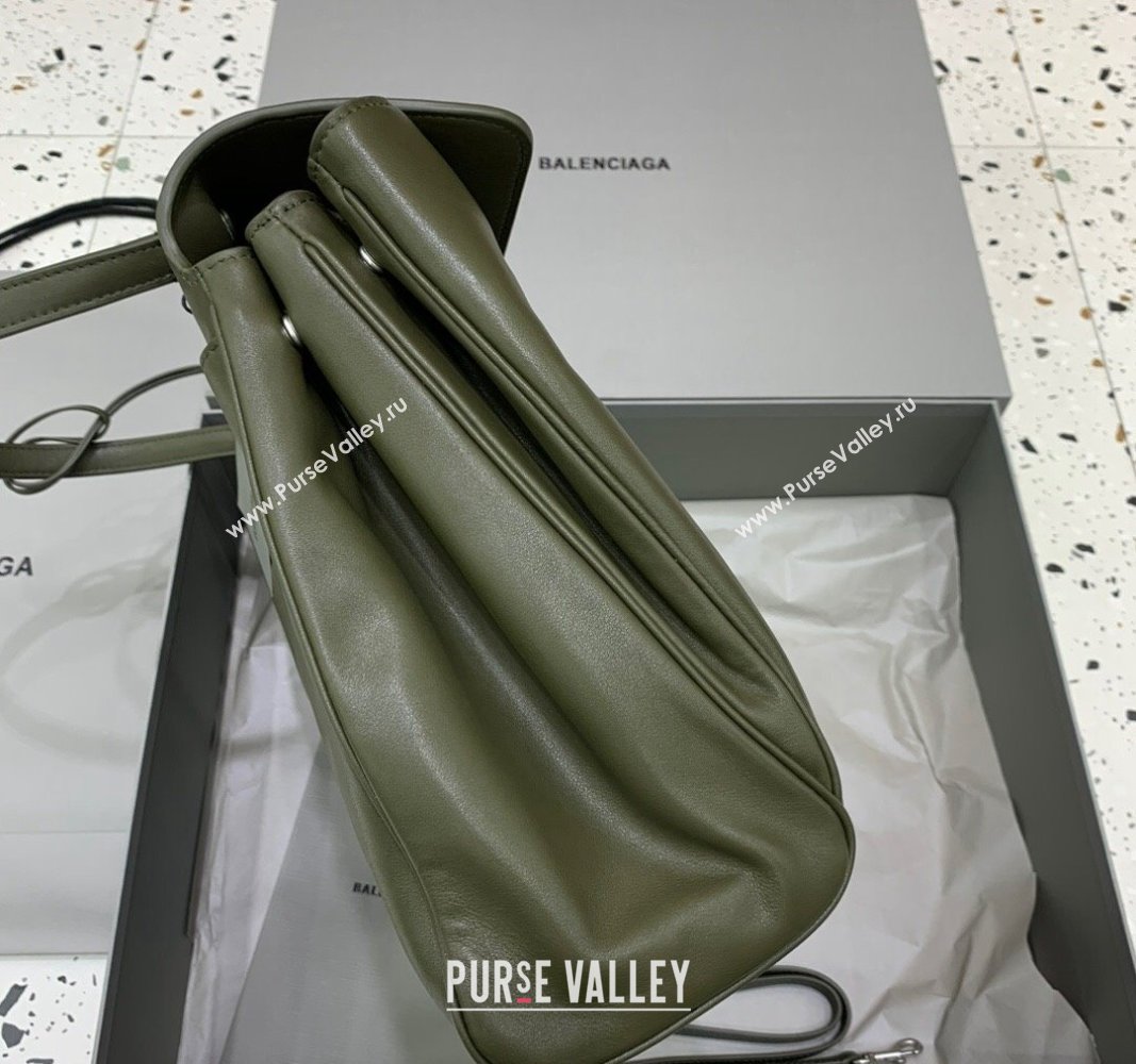 Balenciaga Rodeo Large Handbag in green smooth calfskin, aged-silver hardware 2024 78972 (JM-240621045)