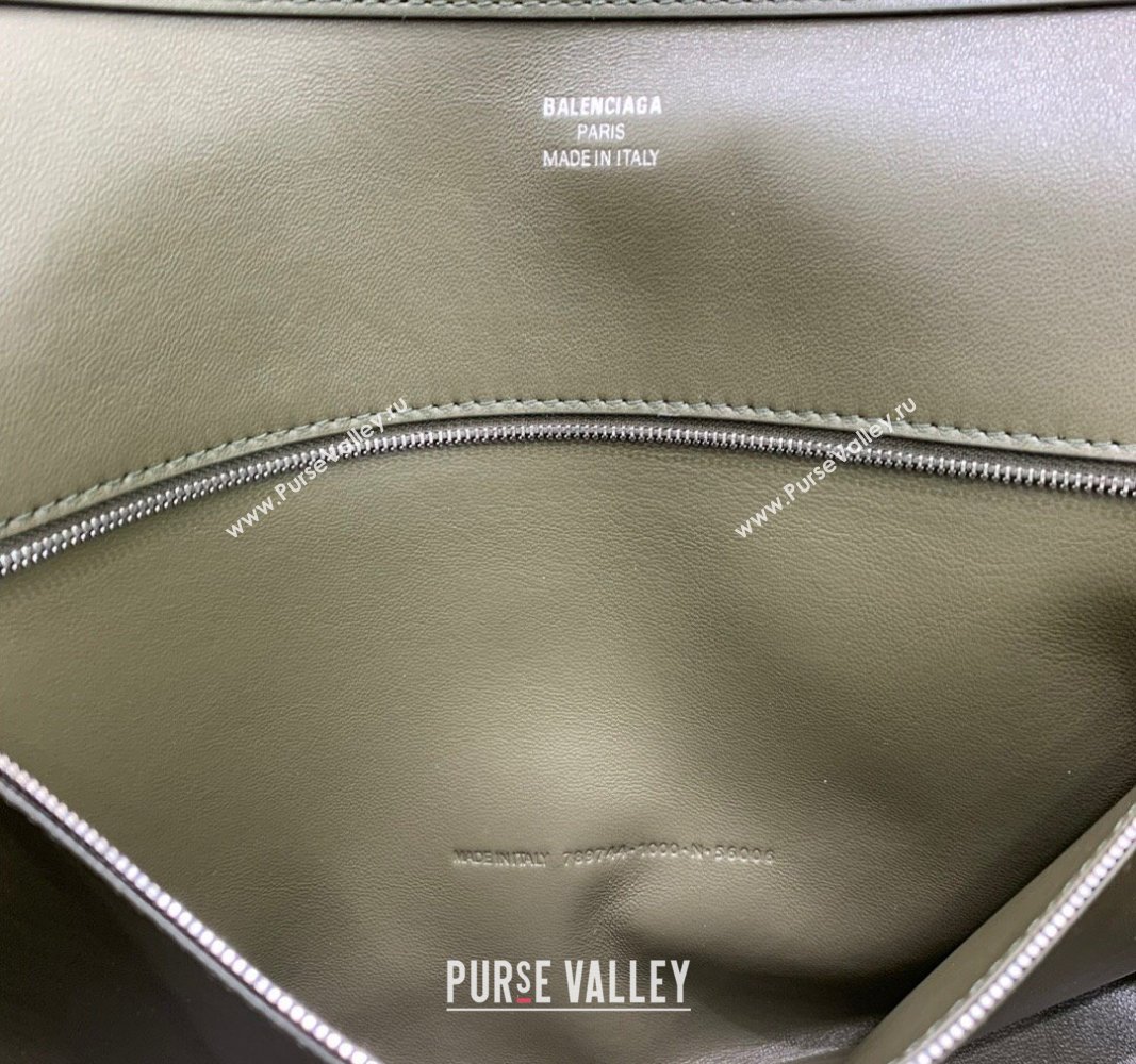 Balenciaga Rodeo Large Handbag in green smooth calfskin, aged-silver hardware 2024 78972 (JM-240621045)