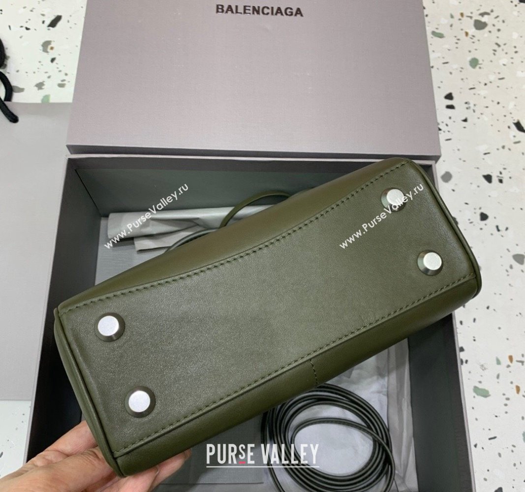 Balenciaga Rodeo Mini Handbag in green smooth calfskin, aged-silver hardware 2024 78972 (JM-240621044)