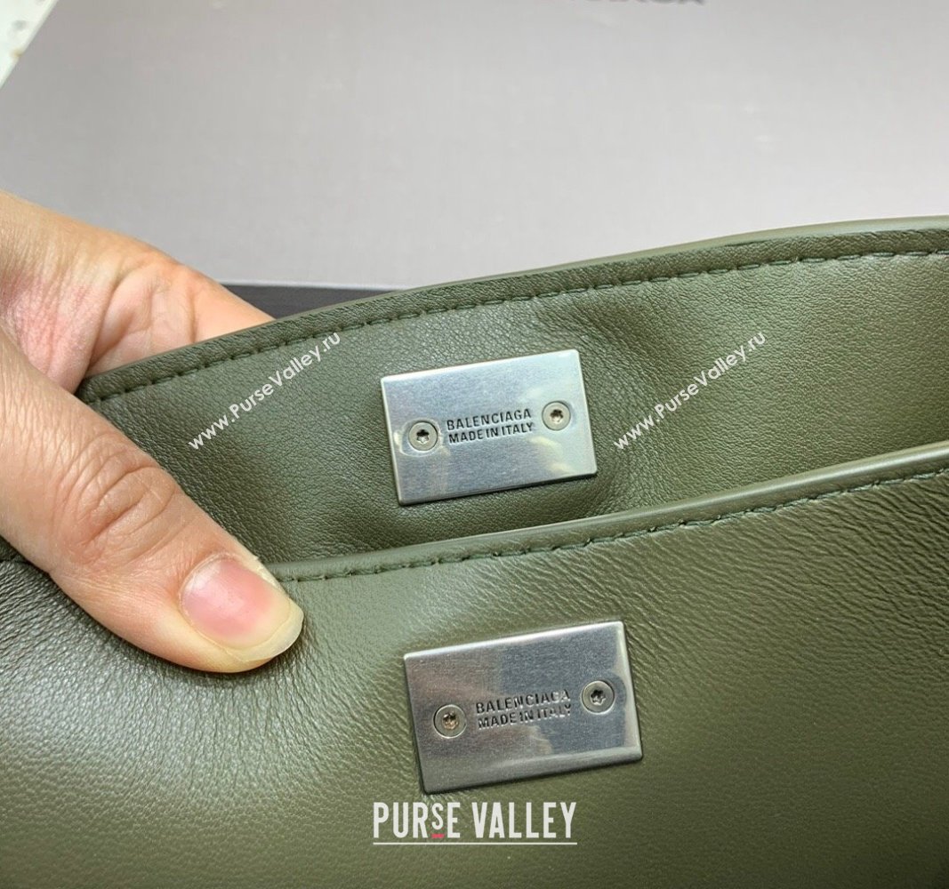 Balenciaga Rodeo Mini Handbag in green smooth calfskin, aged-silver hardware 2024 78972 (JM-240621044)