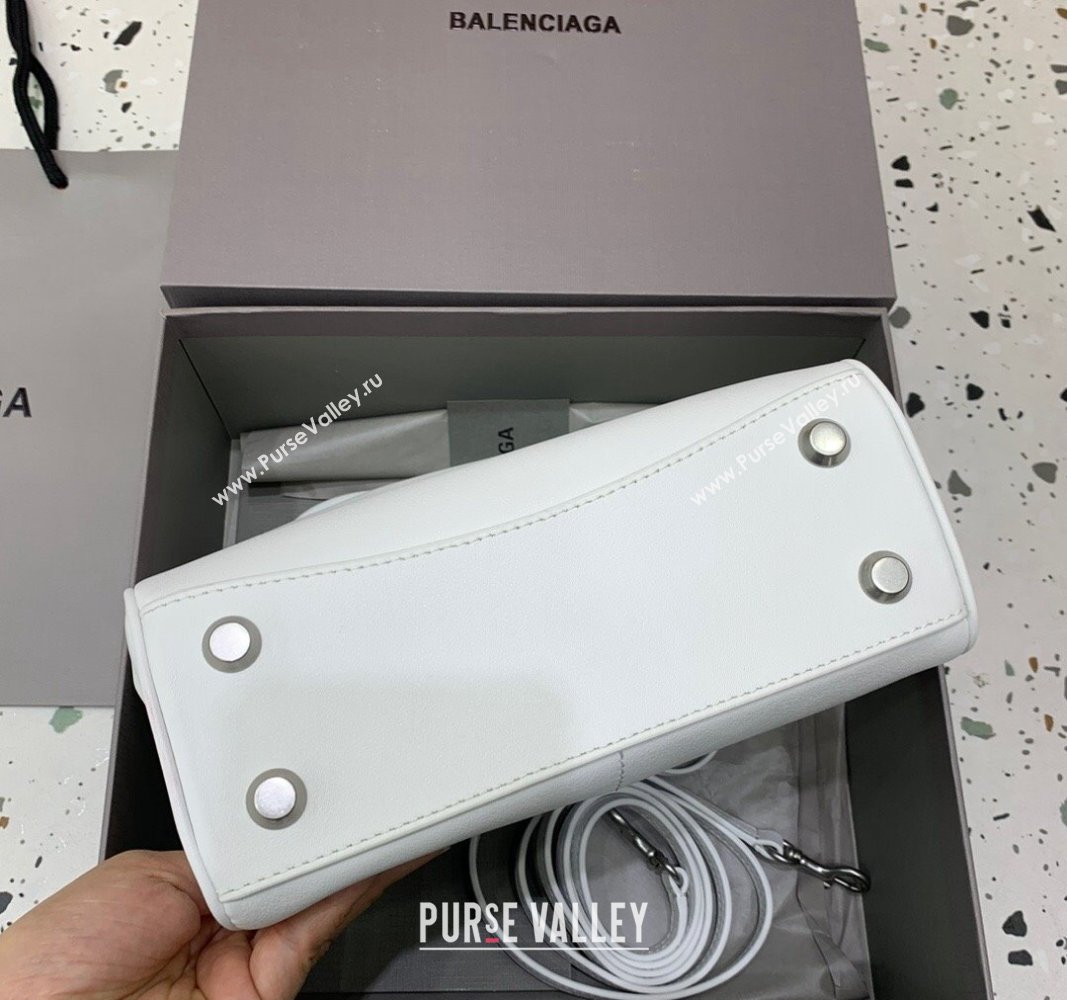 Balenciaga Rodeo Mini Handbag in white smooth calfskin, aged-silver hardware 2024 78972 (JM-240621048)