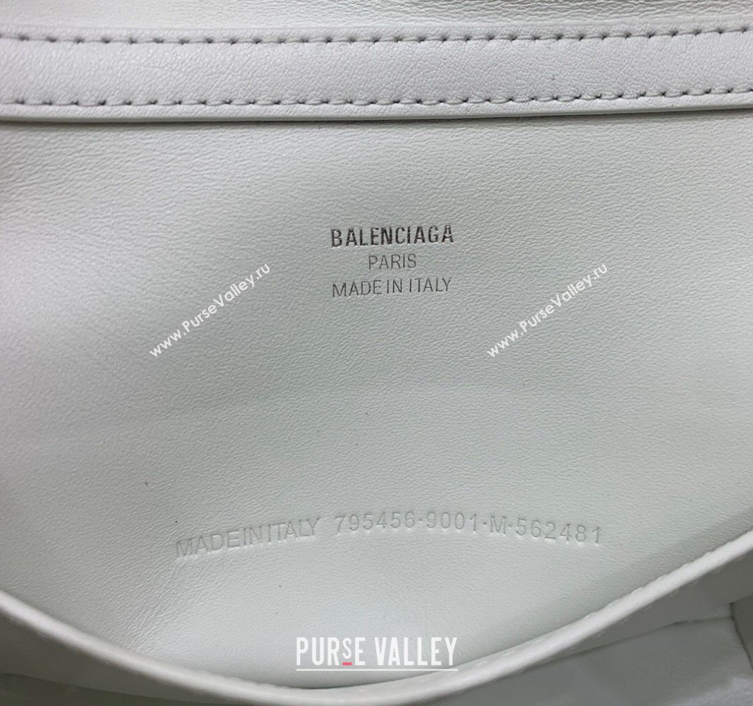 Balenciaga Rodeo Mini Handbag in white smooth calfskin, aged-silver hardware 2024 78972 (JM-240621048)