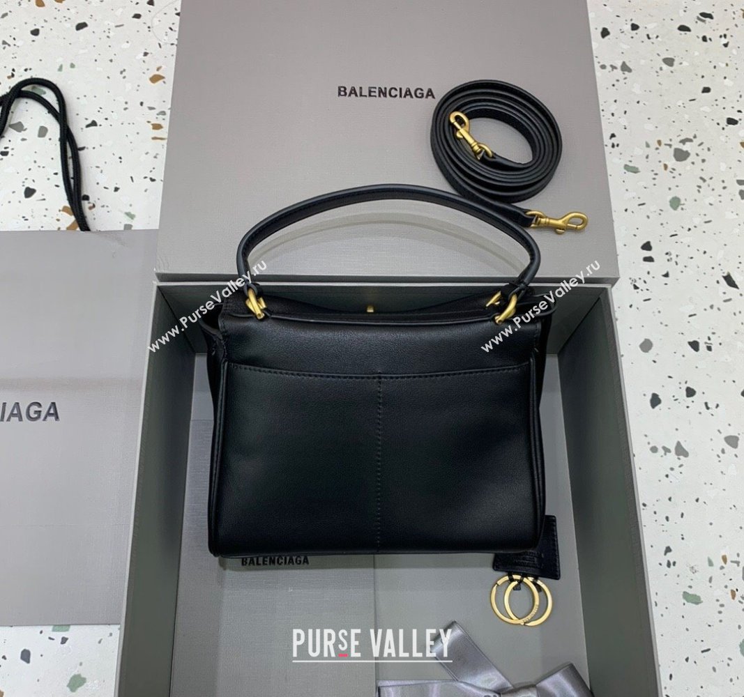 Balenciaga Rodeo Mini Handbag in black smooth calfskin, aged-gold hardware 2024 78972 (JM-240621049)