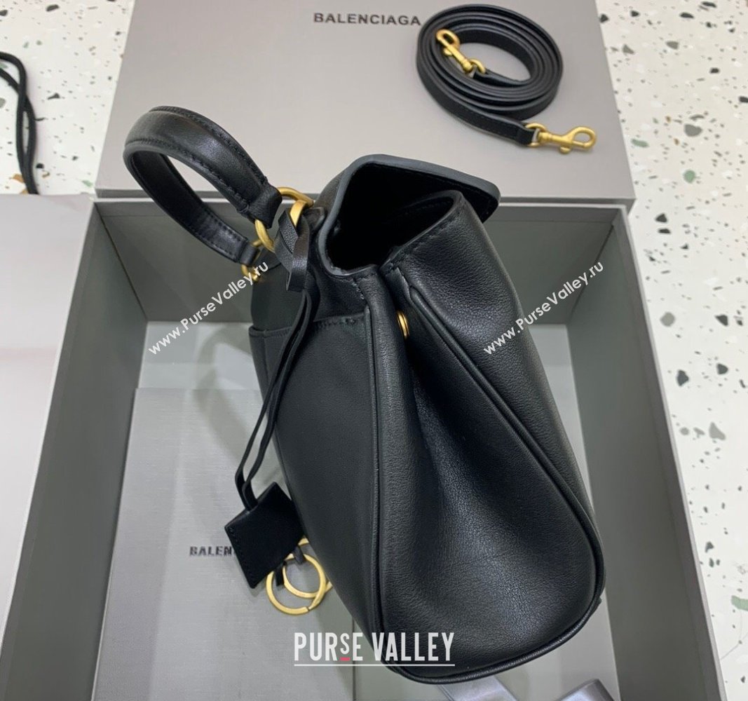 Balenciaga Rodeo Mini Handbag in black smooth calfskin, aged-gold hardware 2024 78972 (JM-240621049)