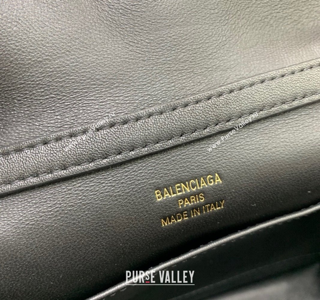 Balenciaga Rodeo Mini Handbag in black smooth calfskin, aged-gold hardware 2024 78972 (JM-240621049)