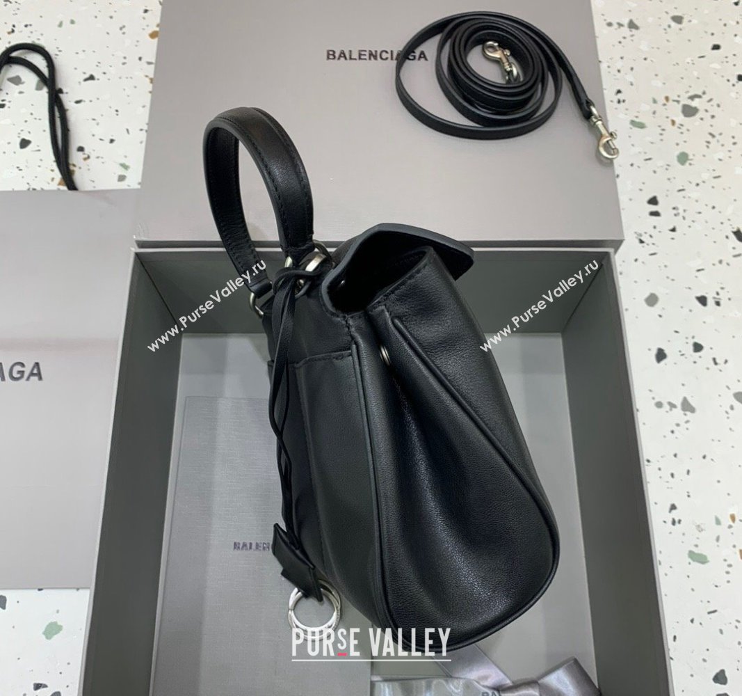 Balenciaga Rodeo Mini Handbag in black smooth calfskin, aged-silver hardware 2024 78972 (JM-240621050)