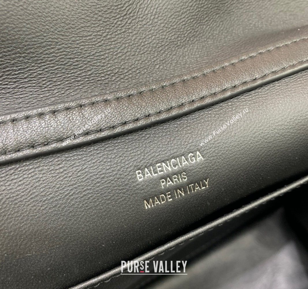 Balenciaga Rodeo Mini Handbag in black smooth calfskin, aged-silver hardware 2024 78972 (JM-240621050)