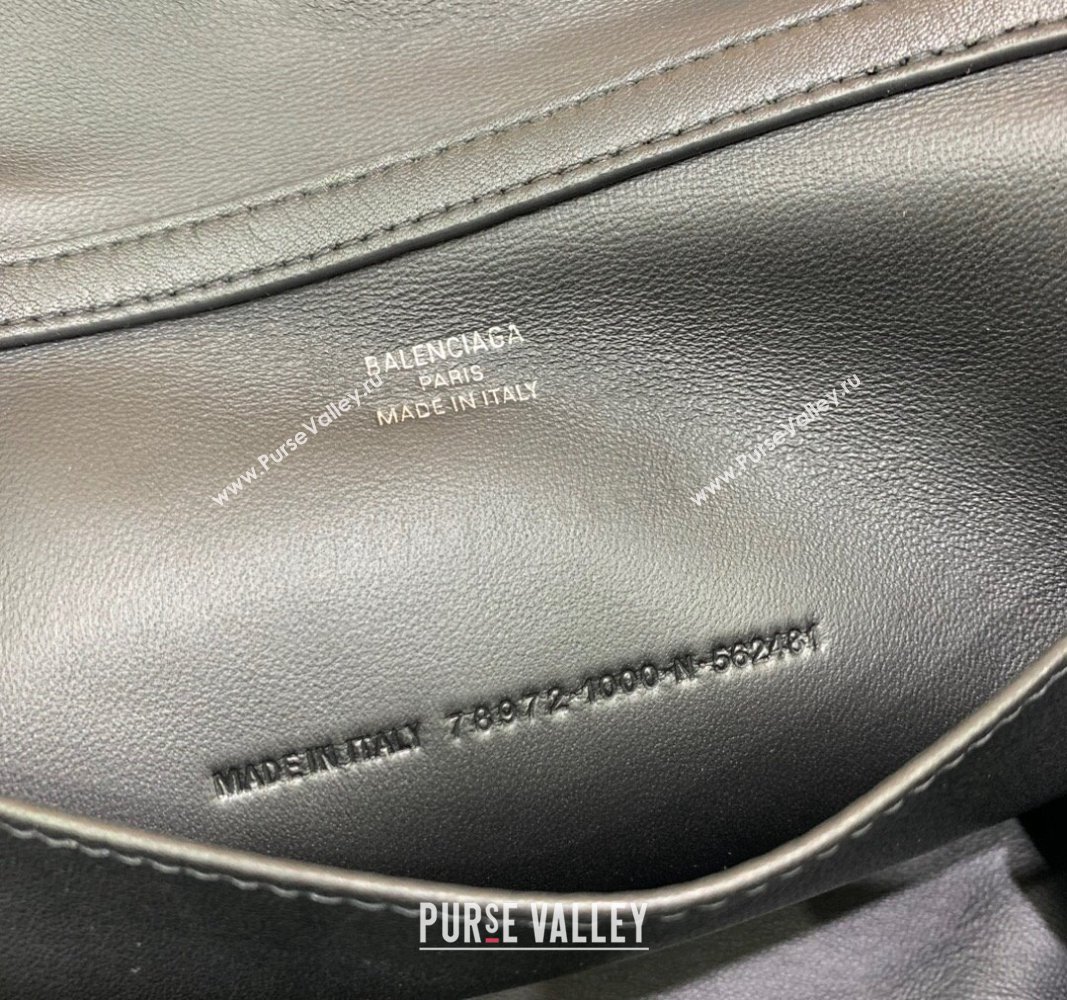 Balenciaga Rodeo Mini Handbag in black smooth calfskin, aged-silver hardware 2024 78972 (JM-240621050)