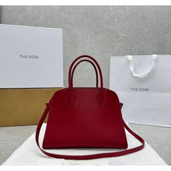 The Row Margaux 12 Tote Bag in Smooth Leather Dark Red 2024 1833 (ningm-240921020)