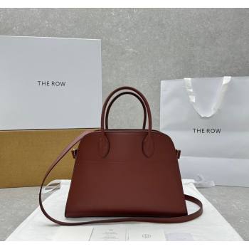 The Row Margaux 12 Tote Bag in Smooth Leather Brick Red 2024 1833 (ningm-240921023)