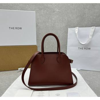 The Row Margaux 10 Small Tote Bag in Smooth Leather Brick Red 2024 1833 (ningm-240921027)