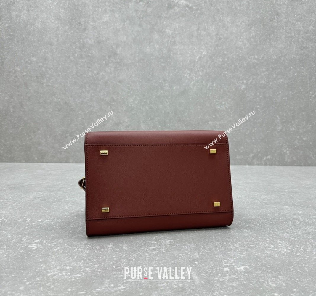 The Row Margaux 10 Small Tote Bag in Smooth Leather Brick Red 2024 1833 (ningm-240921027)