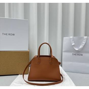 The Row Margaux 10 Small Tote Bag in Calf Leather Brown 2024 1831 (ningm-240921031)