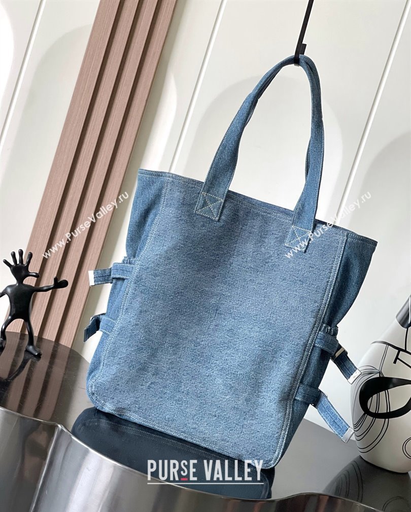 Celine Mens Tote Bag in Blue Denim with Celine 2024 116072 (ssz-241108007)