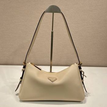 Prada Aimee medium leather shoulder bag Beige 2025 1BC229 (YZ-250805116)