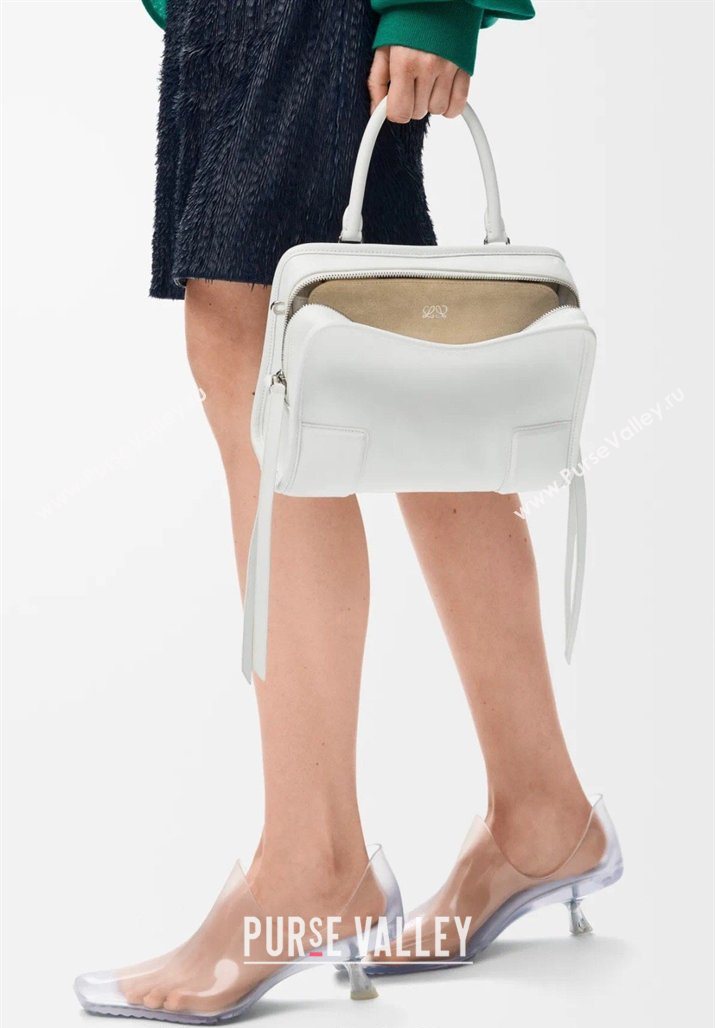 Loewe Small Amazona 180 bag in soft calfskin White 2026 262552 (MHUI-260408080)