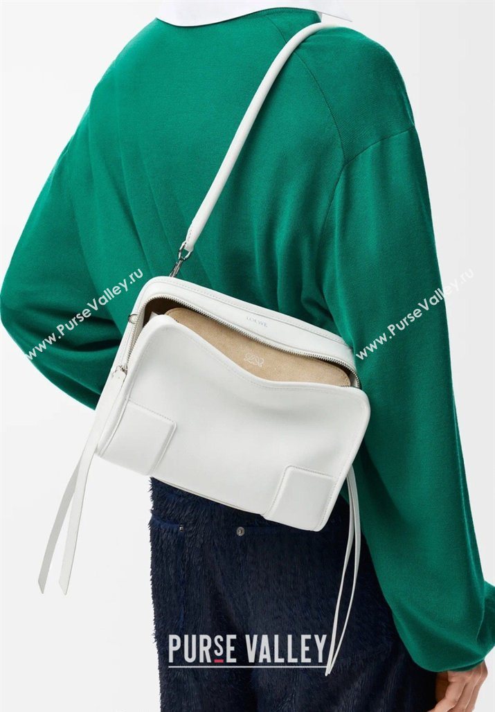 Loewe Small Amazona 180 bag in soft calfskin White 2026 262552 (MHUI-260408080)