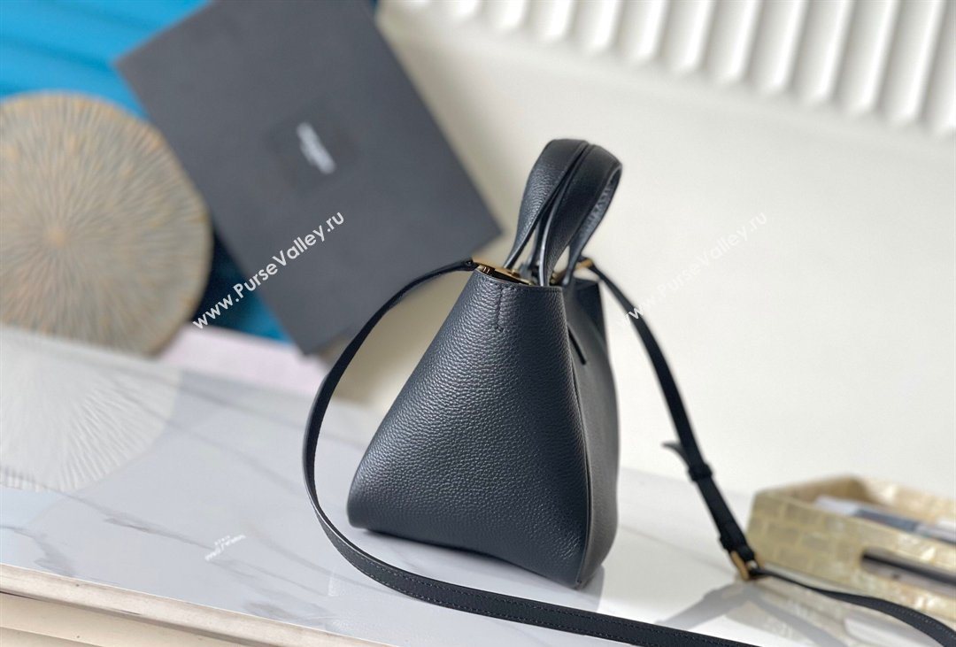 Saint Laurent LE 5 À 7 Baby Bea Tote Bag in Grained Leather Black 2026 872469 (MHUI-260408083)