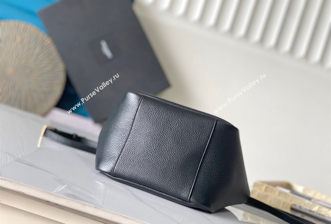 Saint Laurent LE 5 À 7 Baby Bea Tote Bag in Grained Leather Black 2026 872469 (MHUI-260408083)