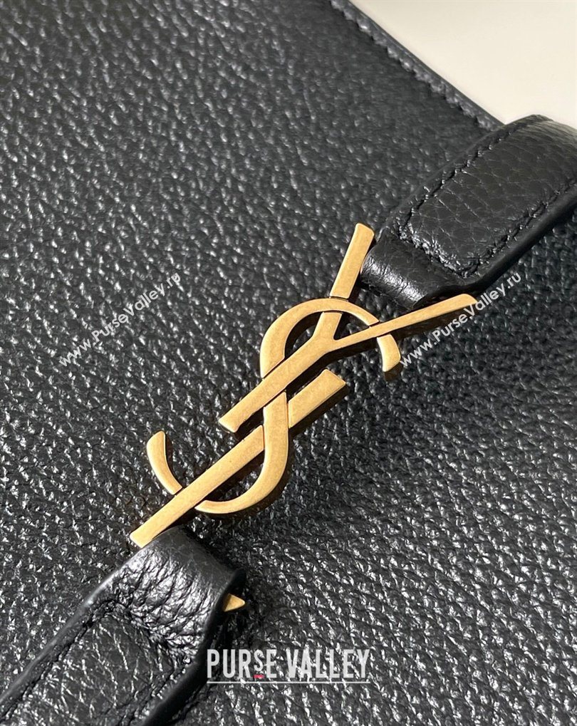 Saint Laurent LE 5 À 7 Baby Bea Tote Bag in Grained Leather Black 2026 872469 (MHUI-260408083)