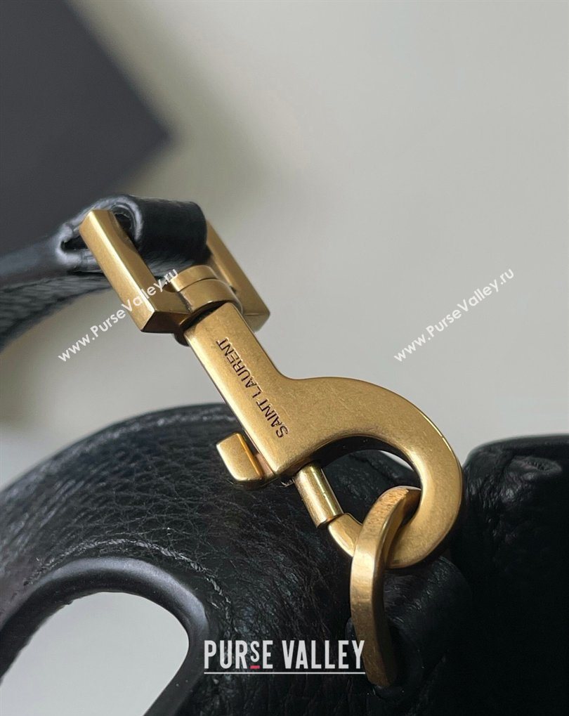 Saint Laurent LE 5 À 7 Baby Bea Tote Bag in Grained Leather Black 2026 872469 (MHUI-260408083)