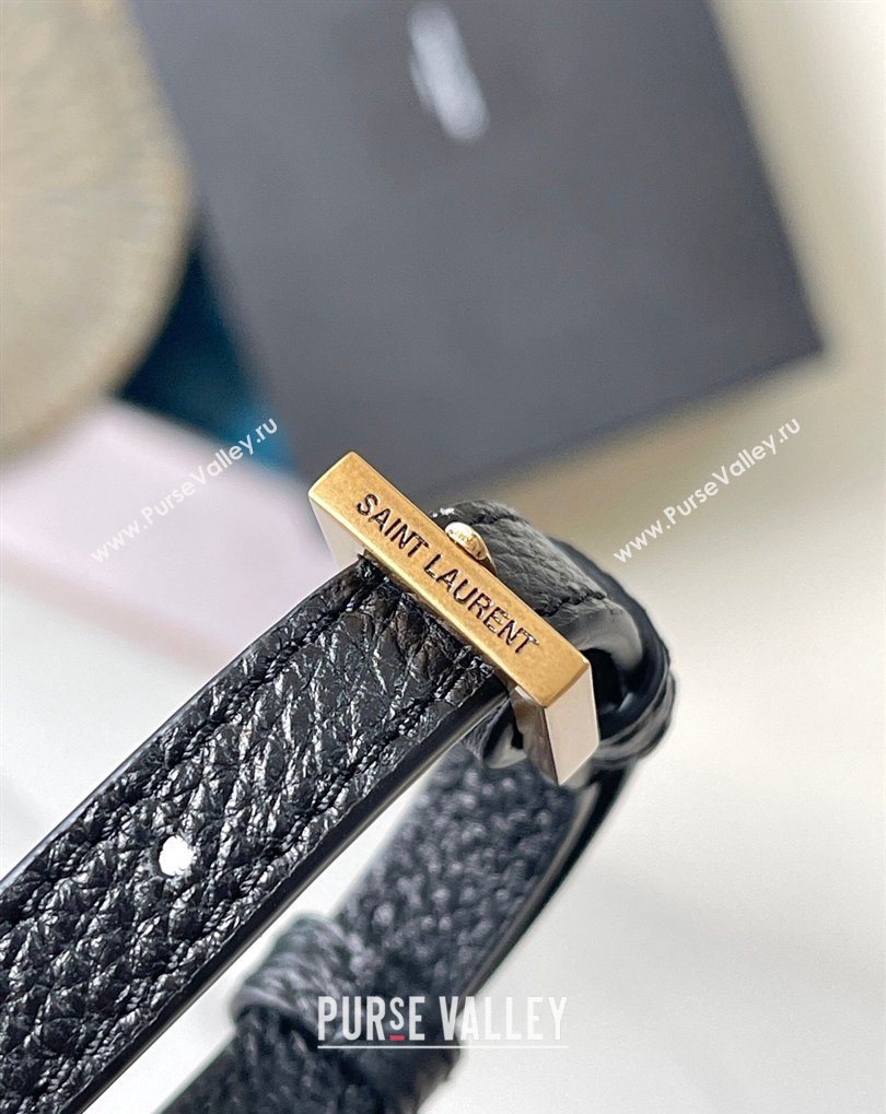 Saint Laurent LE 5 À 7 Baby Bea Tote Bag in Grained Leather Black 2026 872469 (MHUI-260408083)