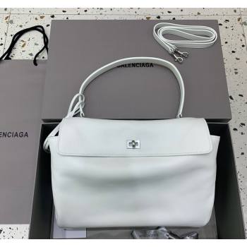 Balenciaga Rodeo Medium Handbag in white smooth calfskin - aged-silver hardware 2024 78972 (JM-240527021)