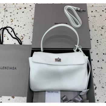 Balenciaga Rodeo Small Handbag in white smooth calfskin - aged-silver hardware 2024 78972 (JM-240527022)