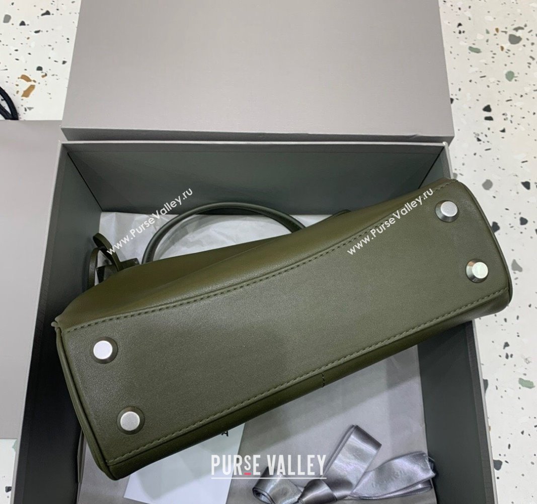 Balenciaga Rodeo Small Handbag in green smooth calfskin - aged-silver hardware 2024 78972 (JM-240527024)