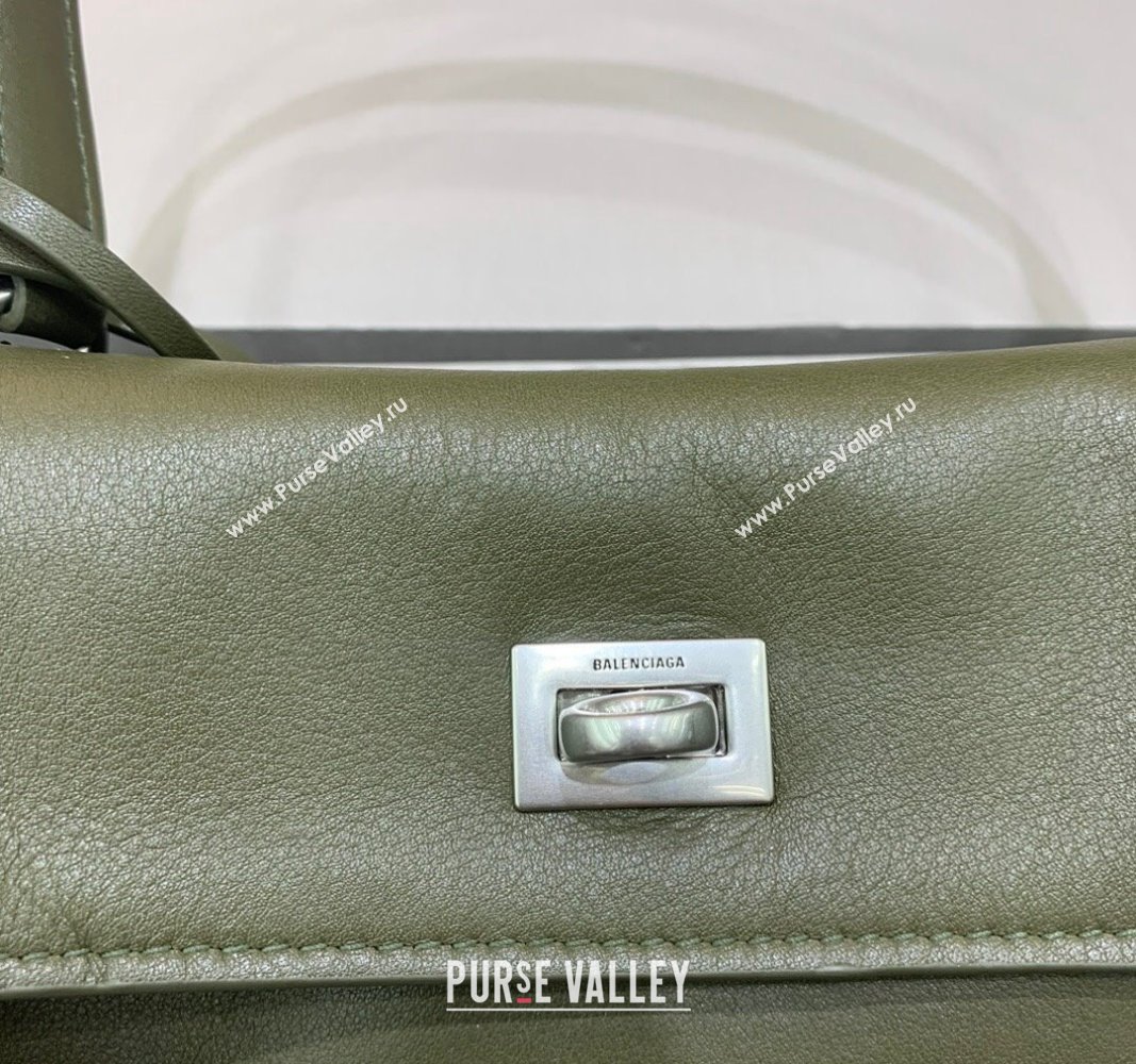 Balenciaga Rodeo Small Handbag in green smooth calfskin - aged-silver hardware 2024 78972 (JM-240527024)