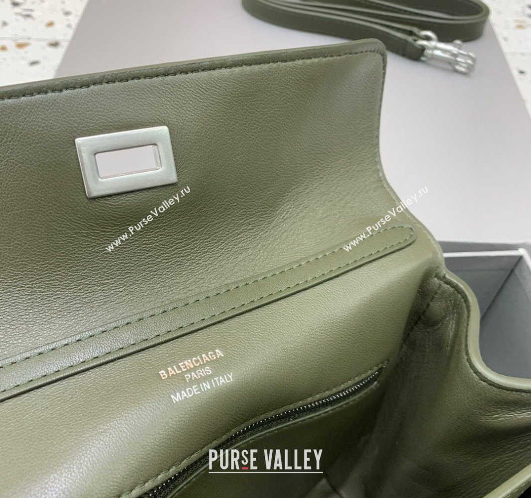 Balenciaga Rodeo Small Handbag in green smooth calfskin - aged-silver hardware 2024 78972 (JM-240527024)