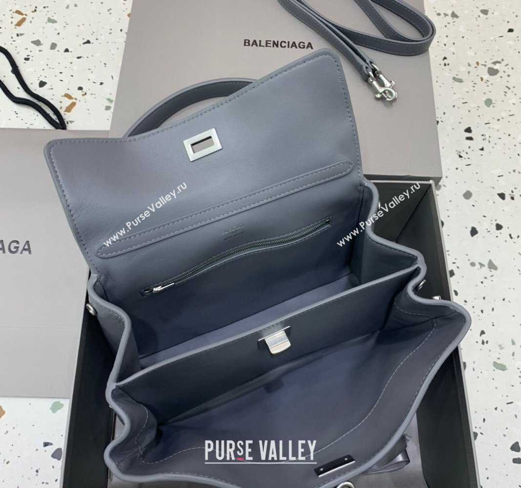 Balenciaga Rodeo Small Handbag in grey smooth calfskin - aged-silver hardware 2024 78972 (JM-240527026)