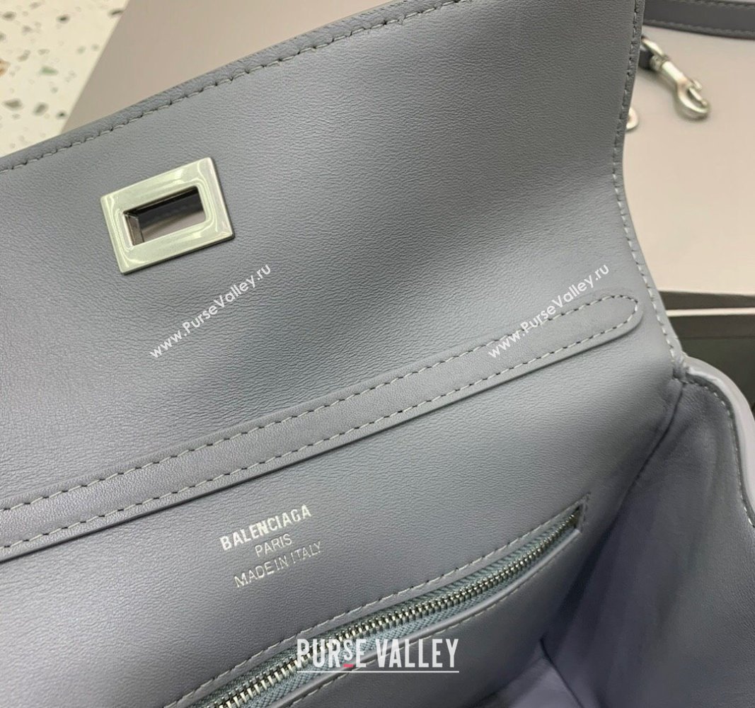 Balenciaga Rodeo Small Handbag in grey smooth calfskin - aged-silver hardware 2024 78972 (JM-240527026)