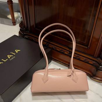 Alaia Le Tecket Medium Long Shoulder bag in Leather Pink 2024 0808 (TZ-240920011)